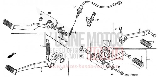 PEDALE DE FREIN/PEDALE DE CHANGEMENT CBR1000FH de 1987